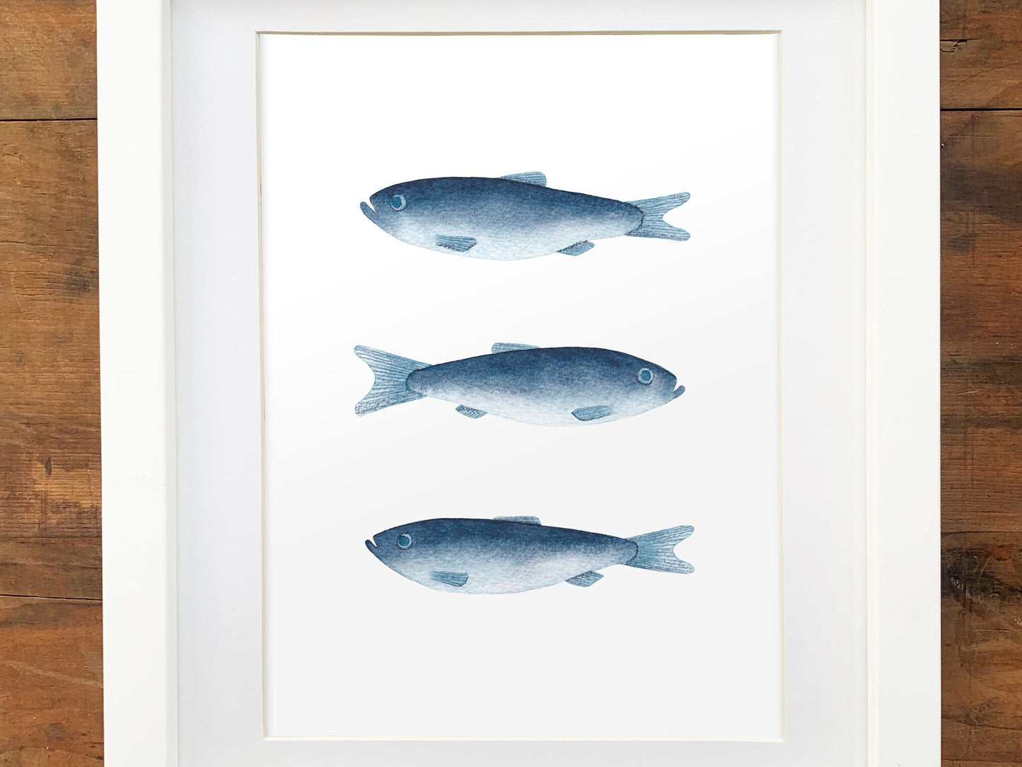 Herring Illustration Art Print, Ocean Animal Watercolour Fine Artwork, Fish Illustration Fine Art Print, Contemporary Cute Animal Art Print