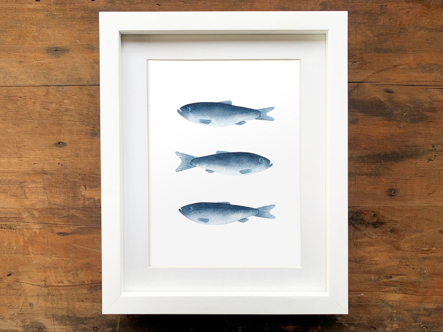 Herring Illustration Art Print, Ocean Animal Watercolour Fine Artwork, Fish Illustration Fine Art Print, Contemporary Cute Animal Art Print